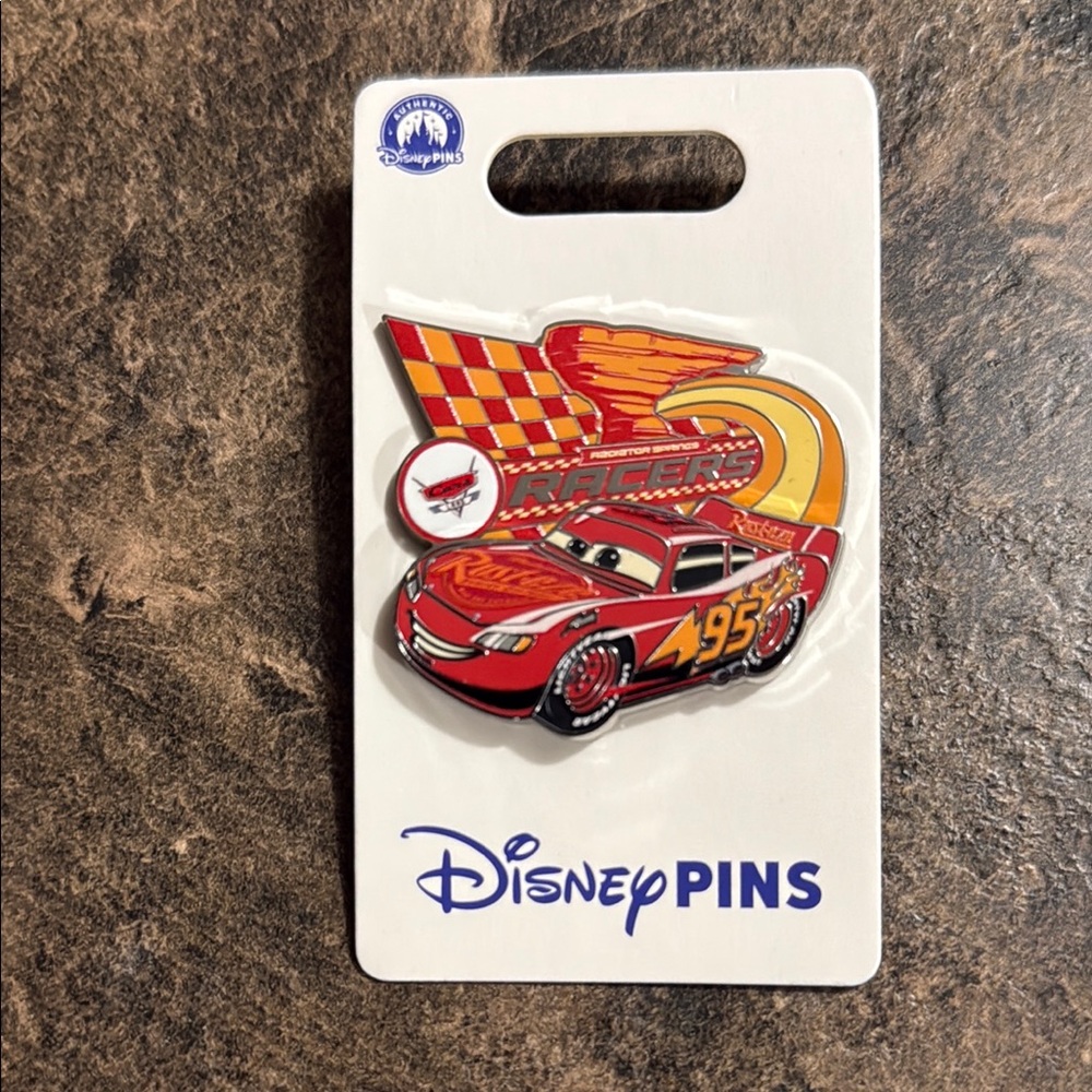 Disney Cars Lightning McQueen Racing Pin - Red and Yellow